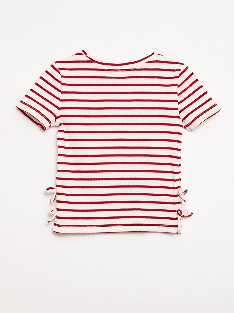 T-shirt liso com nós fantasia Vermelho - Kiabi