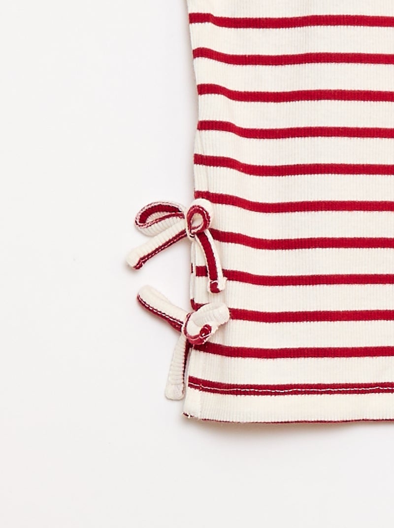 T-shirt liso com nós fantasia Vermelho - Kiabi