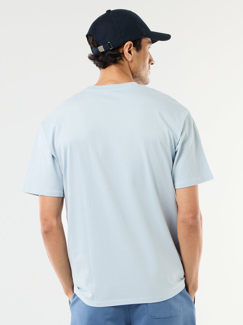 T-shirt liso confort fit / oversize Azul - Kiabi