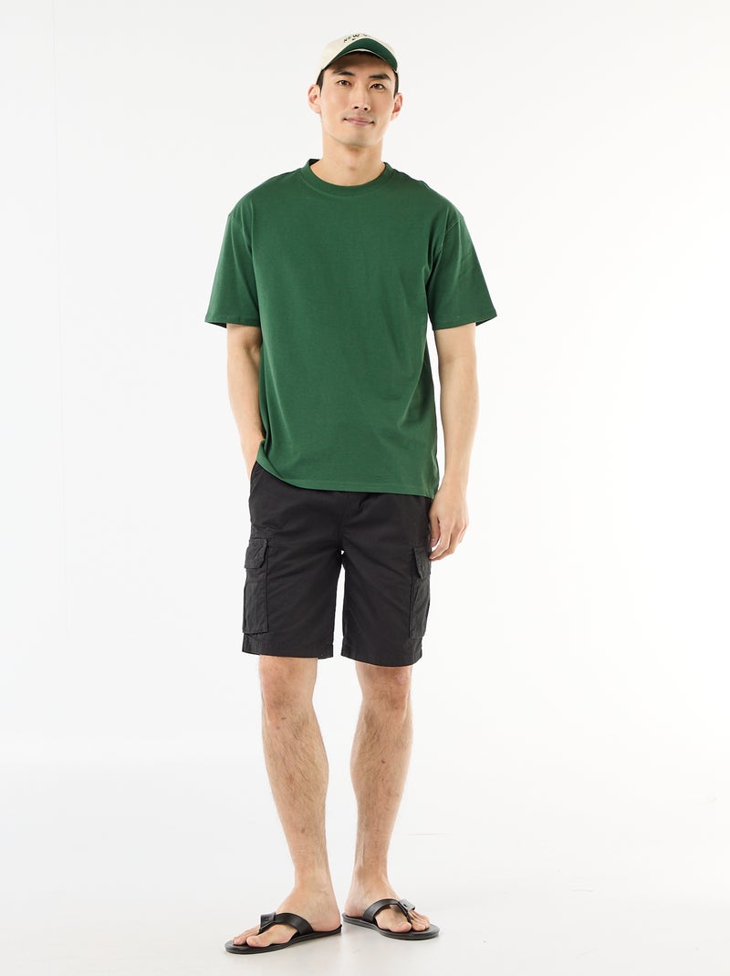 T-shirt liso confort fit / oversize Verde - Kiabi