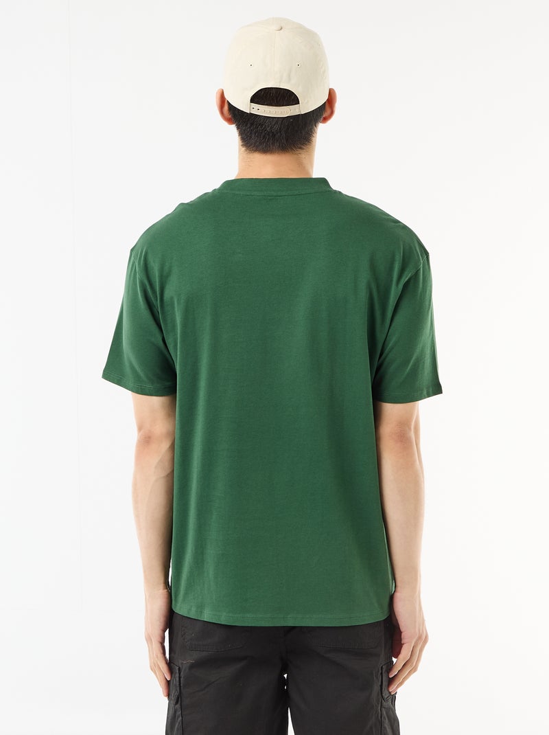 T-shirt liso confort fit / oversize Verde - Kiabi