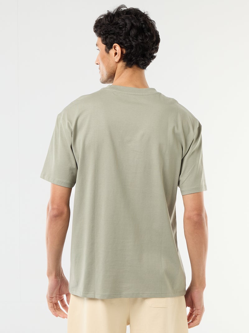 T-shirt liso confort fit / oversize Verde - Kiabi