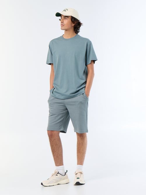 T-shirt liso de corte confortável / oversize de manga curta - Kiabi
