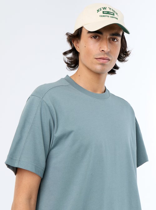 T-shirt liso de corte confortável / oversize de manga curta - Kiabi