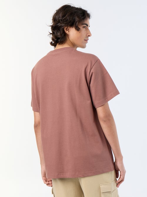 T-shirt liso de corte confortável / oversize de manga curta - Kiabi