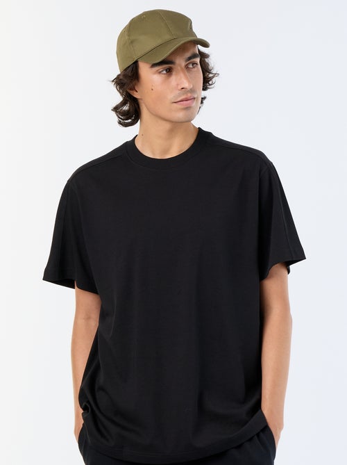 T-shirt liso de corte confortável / oversize de manga curta - Kiabi