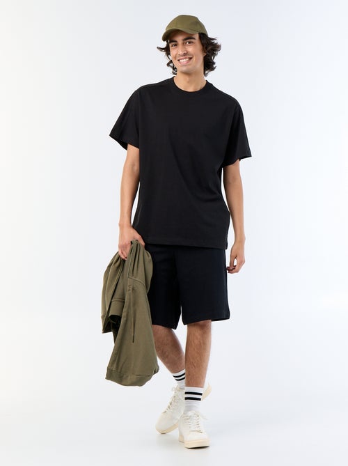 T-shirt liso de corte confortável / oversize de manga curta - Kiabi