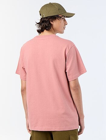 T-shirt liso de corte confortável / oversize de manga curta