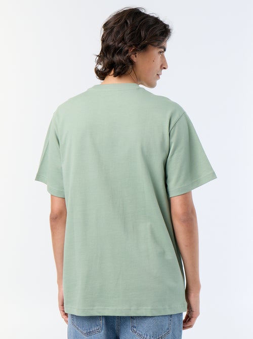 T-shirt liso de corte confortável / oversize de manga curta - Kiabi