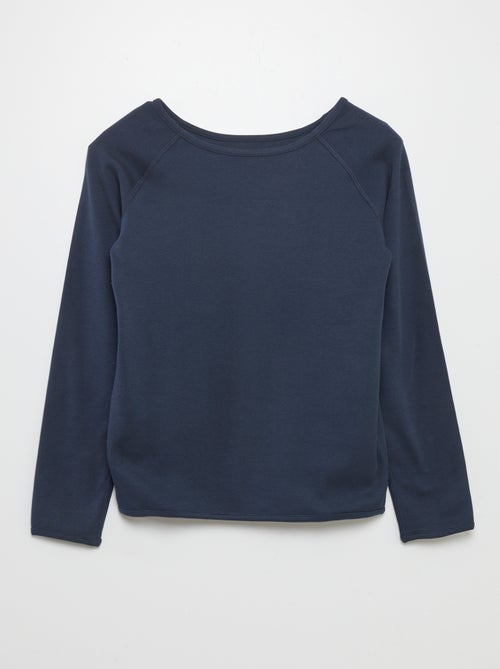 T-shirt liso de manga comprida - coleção Vestir Fácil - Kiabi T-shirt liso de manga comprida - coleção Vestir Fácil - Kiabi