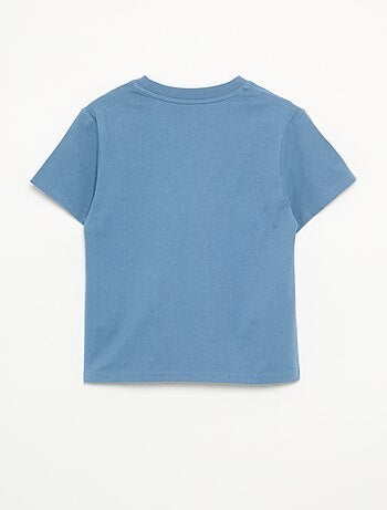 T-shirt liso de manga curta e gola redonda - Kiabi