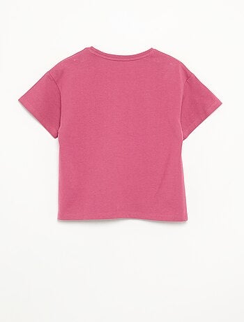 T-shirt liso de manga curta para criança - Kiabi