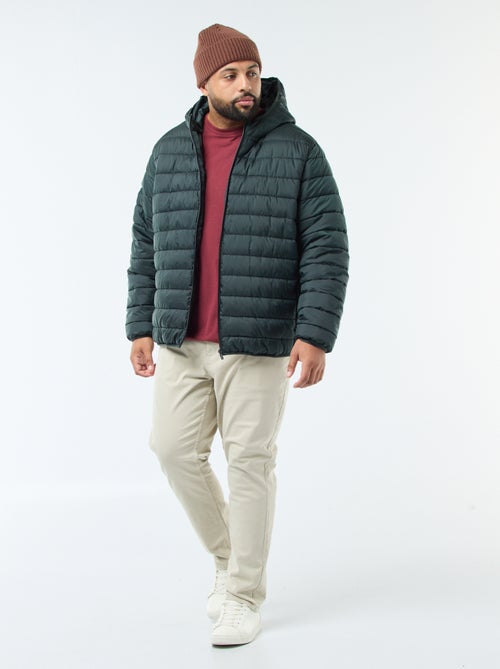 T-shirt liso de mangas compridas e gola redonda - Kiabi