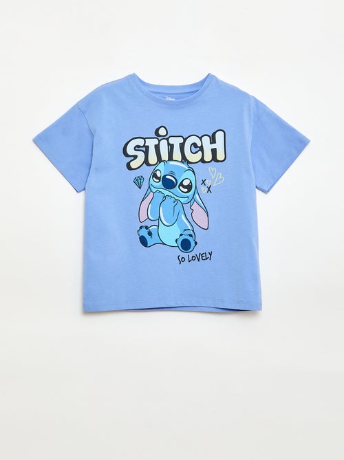 T-shirt liso 'Disney' 'Stitch' em algodão - Kiabi