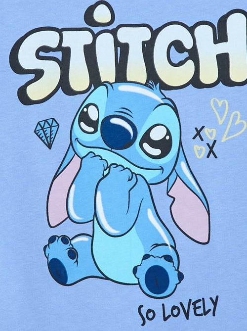 T-shirt liso 'Disney' 'Stitch' em algodão - Kiabi