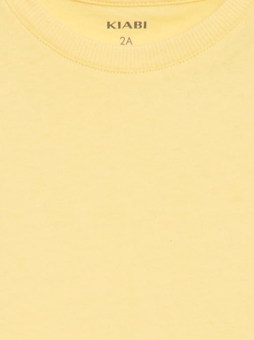 T-shirt liso em jersey de algodão - Kiabi