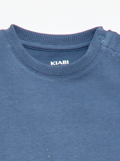 T-shirt liso em jersey de algodão - Kiabi