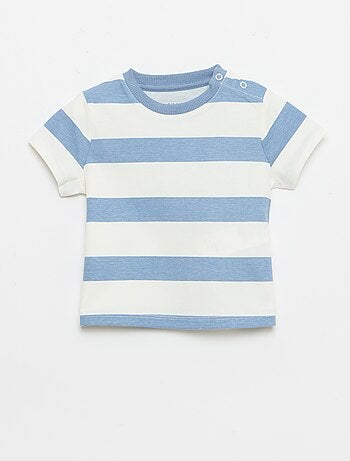 T-shirt liso em jersey de algodão