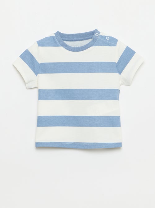 T-shirt liso em jersey de algodão - Kiabi T-shirt liso em jersey de algodão - Kiabi