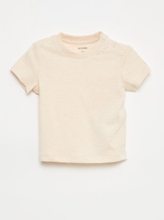 T-shirt liso em jersey de algodão