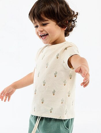 T-shirt liso em jersey de algodão