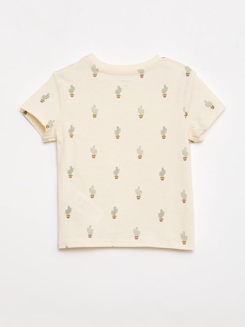 T-shirt liso em jersey de algodão - Kiabi