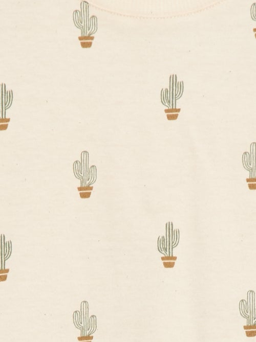 T-shirt liso em jersey de algodão - Kiabi