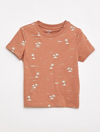 T-shirt liso em jersey de algodão