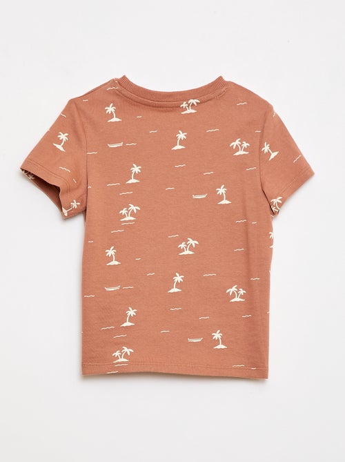 T-shirt liso em jersey de algodão - Kiabi