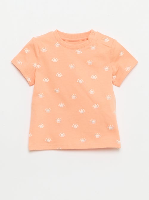 T-shirt liso em jersey de algodão - Kiabi