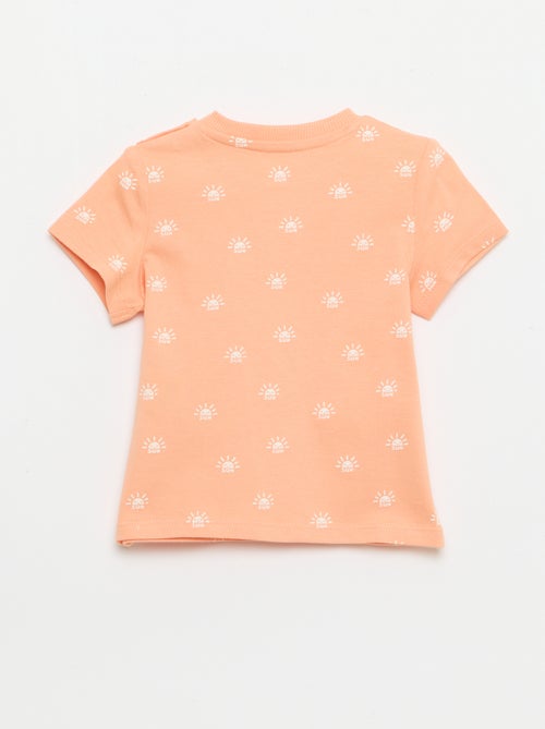 T-shirt liso em jersey de algodão - Kiabi