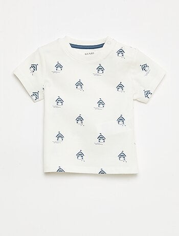 T-shirt liso em jersey de algodão