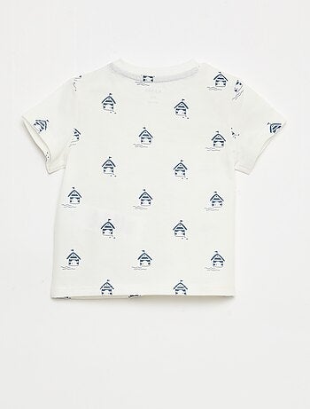 T-shirt liso em jersey de algodão