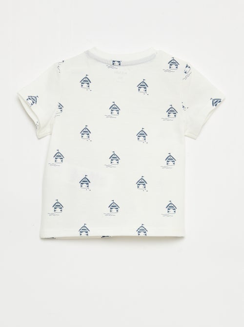 T-shirt liso em jersey de algodão - Kiabi