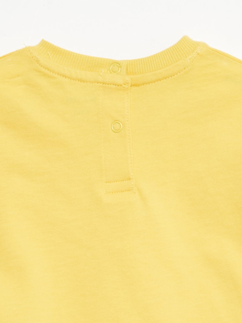 T-shirt liso sem mangas Amarelo - Kiabi