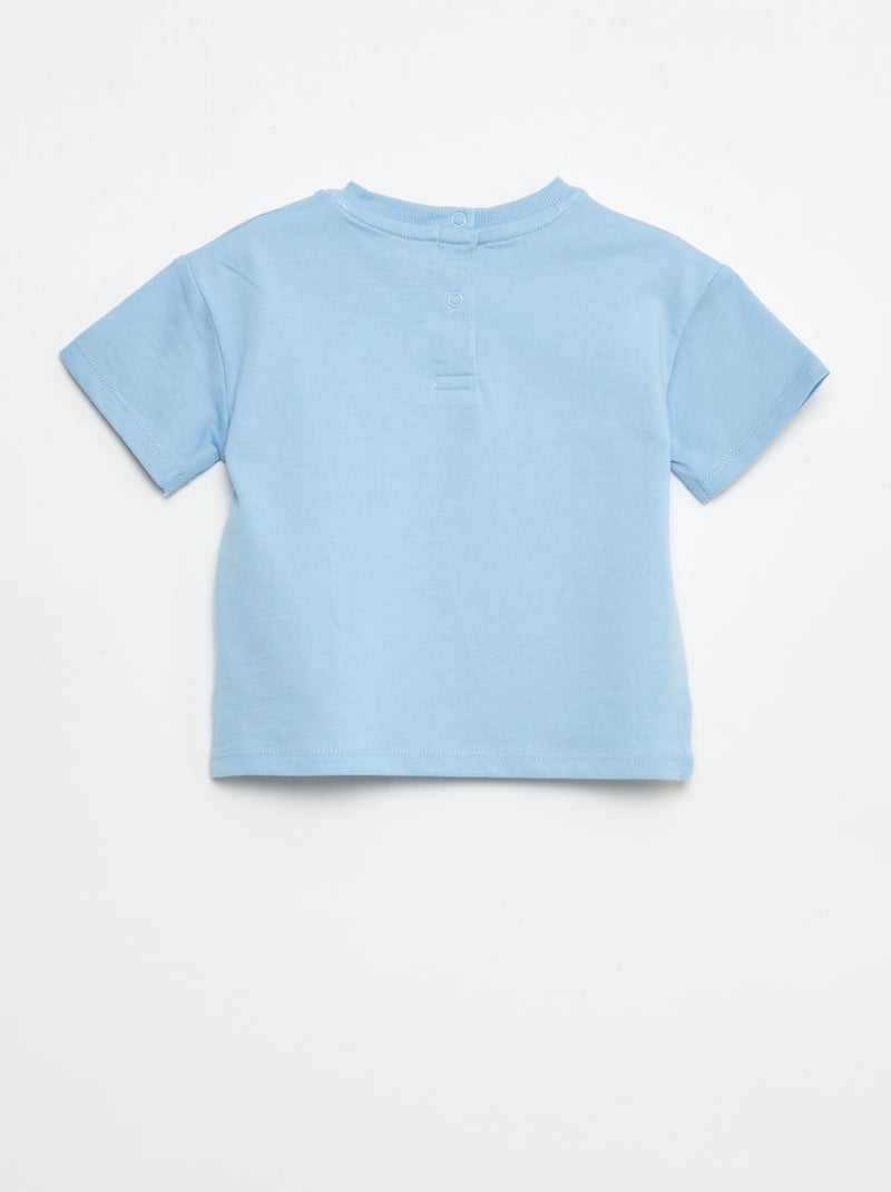 T-shirt liso sem mangas Azul - Kiabi