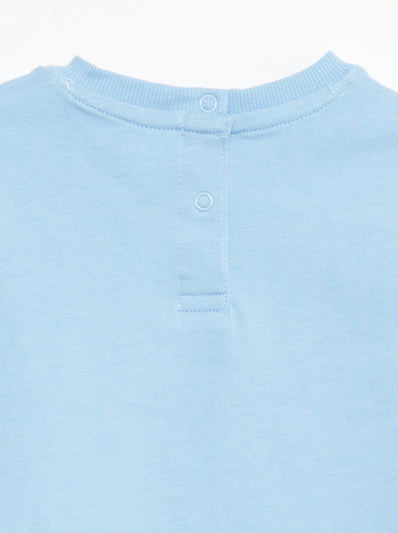T-shirt liso sem mangas Azul - Kiabi