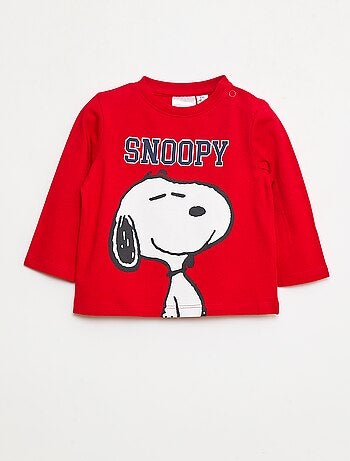 T-shirt liso 'Snoopy' em algodão