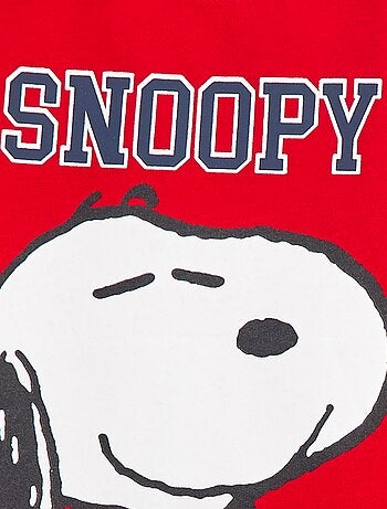 T-shirt liso 'Snoopy' em algodão