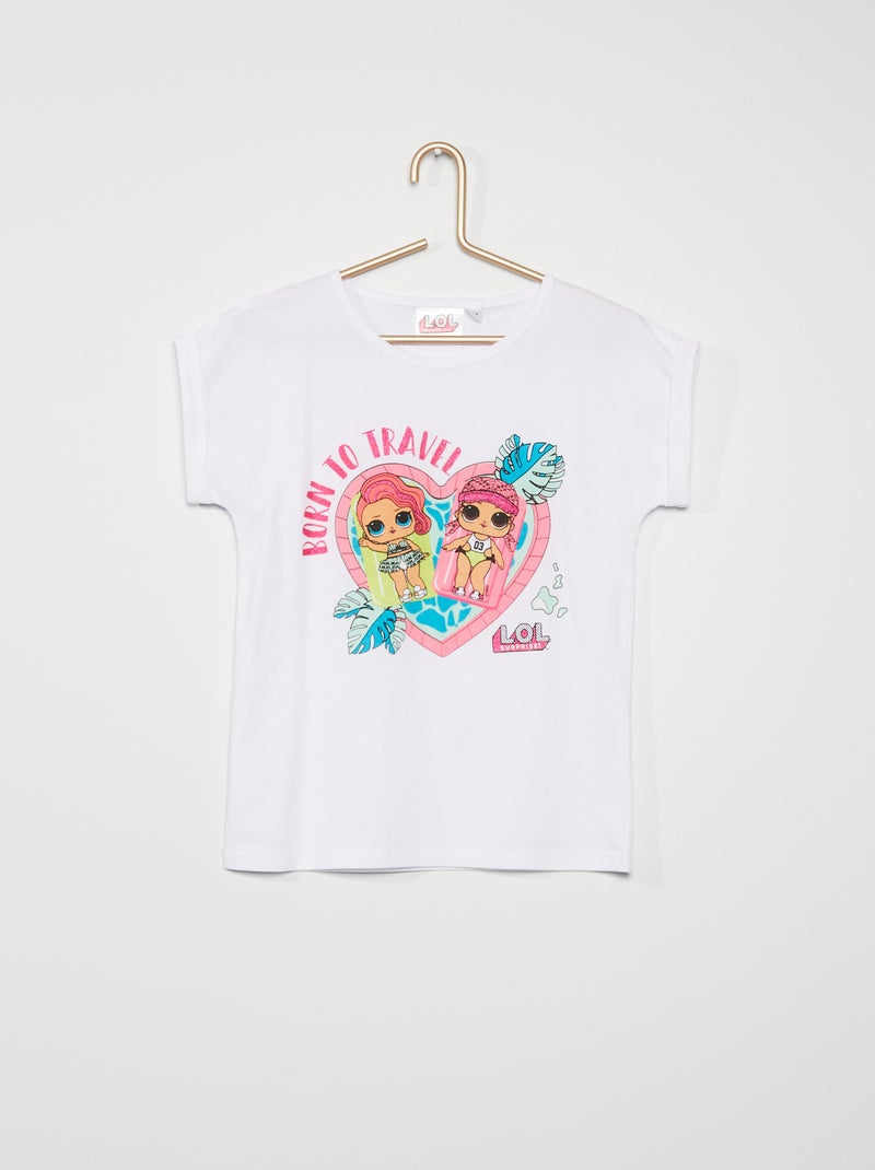 T-shirt 'L.O.L Surprise!' Branco - Kiabi
