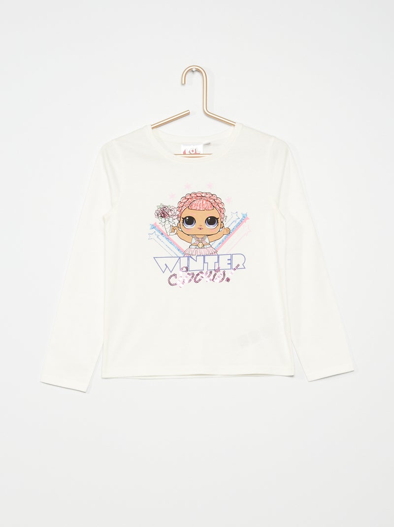 T-shirt 'L.O.L Surprise' com brilhantes Branco - Kiabi