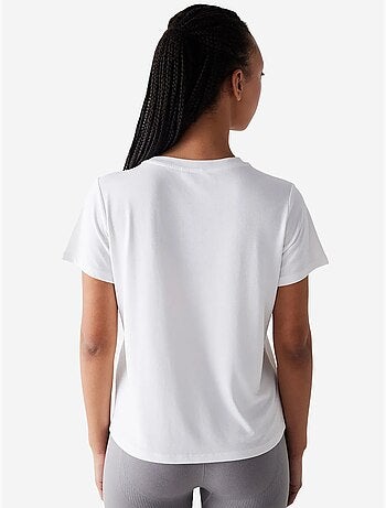 T-shirt loose com gola redonda quebrada penti