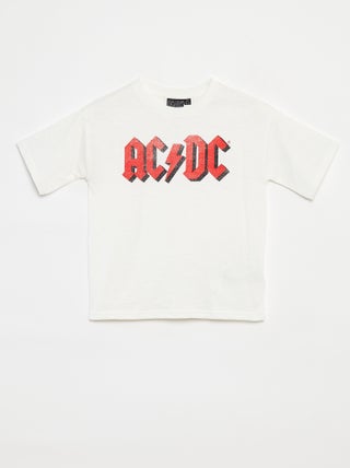 T-shirt loose de manga curta 'AC/DC'