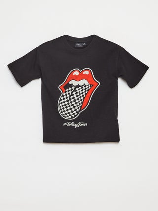 T-shirt loose de manga curta 'Rolling Stones'