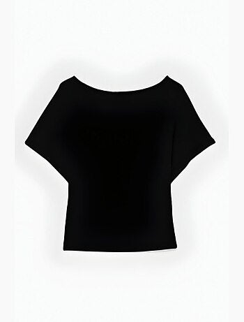 T-shirt loose fit com decote barco hiccup