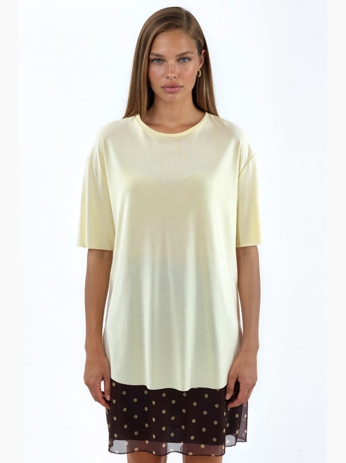 T-shirt loose fit com gola redonda busem - Kiabi T-shirt loose fit com gola redonda busem - Kiabi