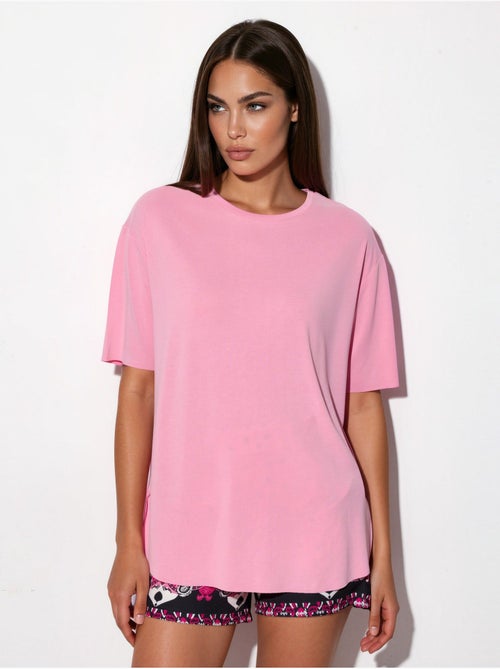 T-shirt loose fit com gola redonda busem - Kiabi T-shirt loose fit com gola redonda busem - Kiabi