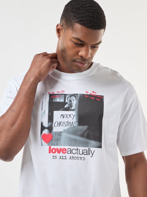 T-shirt 'Love Actually' de manga curta - Kiabi
