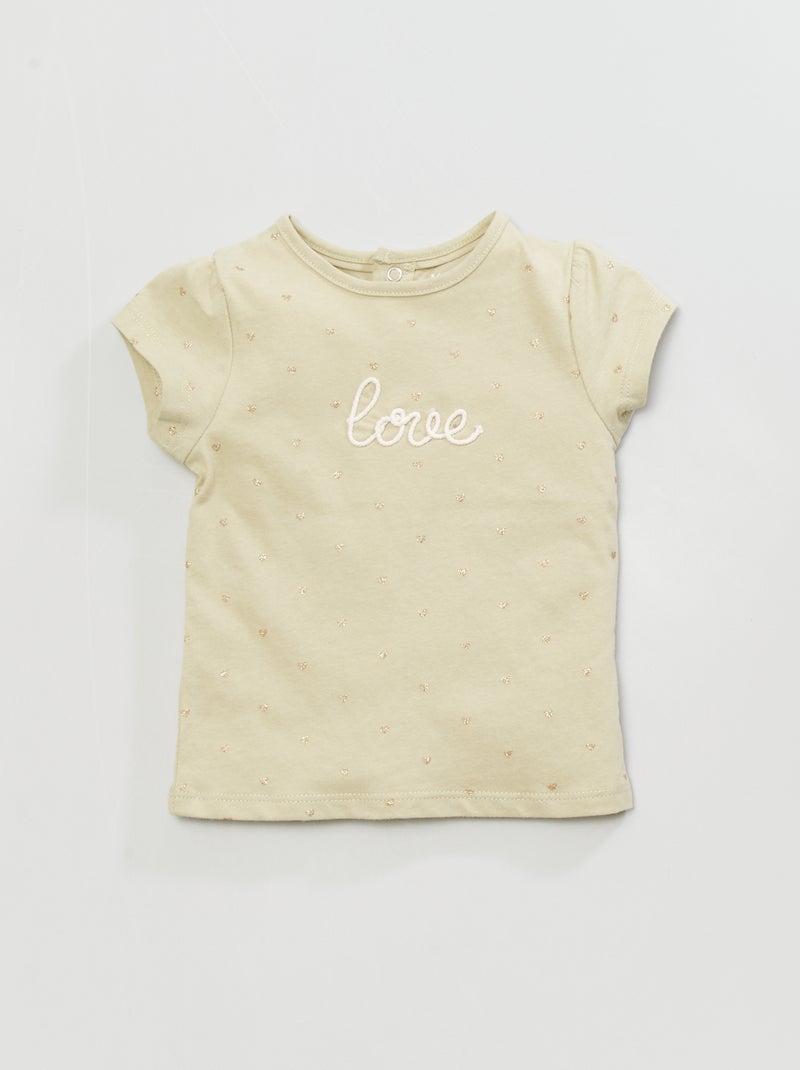 T-shirt 'love' VERDE - Kiabi