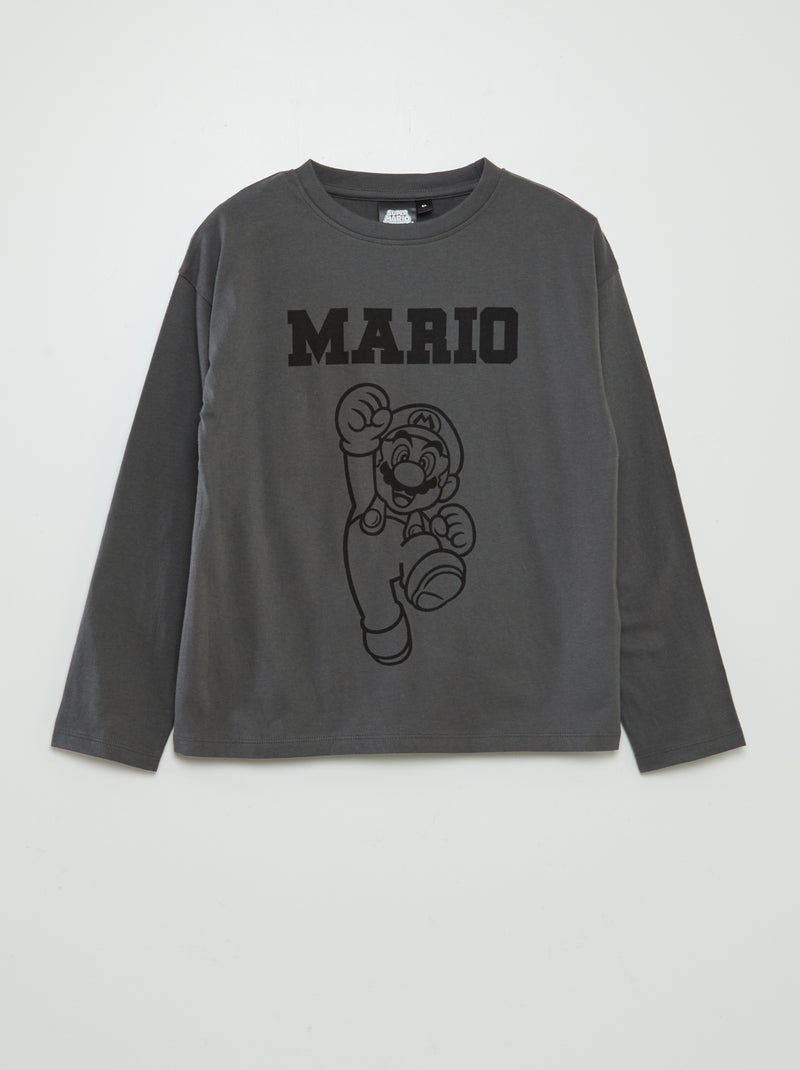 T-shirt 'Luigi' 'Mário' 'Super Nintendo' CINZA - Kiabi